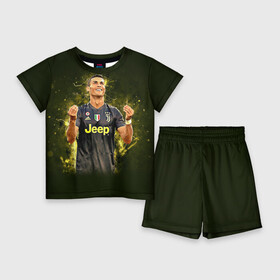 Детский костюм с шортами 3D с принтом RONALDO JUVE SPORT ,  |  | Тематика изображения на принте: cr7 | fc | football | football club | juve | juventus | ronaldo | sport | роналдо | спорт | спортивные | униформа | фирменные цвета | фк | футбол | футбольный клуб | ювентус