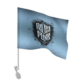 Флаг для автомобиля с принтом Frostpunk Logo , 100% полиэстер | Размер: 30*21 см | frost punk | frostpunk | фрост панк | фростпанк