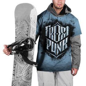 Накидка на куртку 3D с принтом Frostpunk Logo , 100% полиэстер |  | frost punk | frostpunk | фрост панк | фростпанк