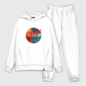 Мужской костюм хлопок OVERSIZE с принтом Nasa Space ,  |  | америка | астронавт | звезды | космонавт | космос | логотип | наса | сша