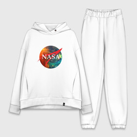 Женский костюм хлопок Oversize с принтом Nasa Space ,  |  | америка | астронавт | звезды | космонавт | космос | логотип | наса | сша