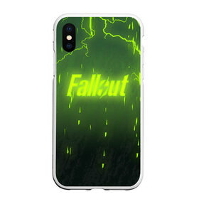 Чехол для iPhone XS Max матовый с принтом FALLOUT RADSTORM , Силикон | Область печати: задняя сторона чехла, без боковых панелей | 101 | 111 | 76 | atom cats | bethesda | brotherhood of steel | fallout | nuka cola | outcast | tunnel snakes | vault | war | братство стали | бункер | война | убежище | фолаут | фоллаут | ядеркола