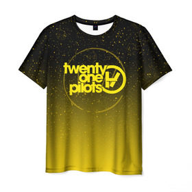 Мужская футболка 3D с принтом TWENTY ONE PILOTS TOP , 100% полиэфир | прямой крой, круглый вырез горловины, длина до линии бедер | 21 pilots | 21p | galaxy | music | rock | space | star | top | trench | twenty one pilots | галактика | группа | звезды | космос | музыка | рок