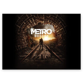 Поздравительная открытка с принтом METRO EXODUS , 100% бумага | плотность бумаги 280 г/м2, матовая, на обратной стороне линовка и место для марки
 | Тематика изображения на принте: exodus | horror | metro exodus | survival | игры | исход | метро | метро 2035