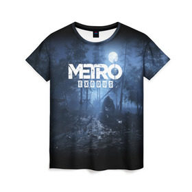 Женская футболка 3D с принтом METRO EXODUS , 100% полиэфир ( синтетическое хлопкоподобное полотно) | прямой крой, круглый вырез горловины, длина до линии бедер | exodus | horror | metro exodus | survival | игры | исход | метро | метро 2035