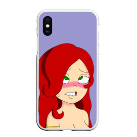 Чехол для iPhone XS Max матовый с принтом Redhead , Силикон | Область печати: задняя сторона чехла, без боковых панелей | ahegao | anime | аниме | ахегао