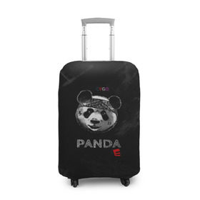 Чехол для чемодана 3D с принтом Cygo - panda E , 86% полиэфир, 14% спандекс | двустороннее нанесение принта, прорези для ручек и колес | cygo | panda e | rap | бандана | гепард | голова | леонид вакальчук | медведь | мы бежим с тобой как будто от гепарда | надпись | панда е | реп | репер | рэп | рэпер | сайго | суго | цуго