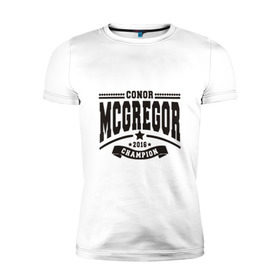 Мужская футболка премиум с принтом Conor McGregor , 92% хлопок, 8% лайкра | приталенный силуэт, круглый вырез ворота, длина до линии бедра, короткий рукав | conor | mcgregor | mma | ufc | конор | макгрегор