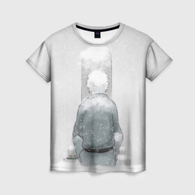 Женская футболка 3D с принтом Snow , 100% полиэфир ( синтетическое хлопкоподобное полотно) | прямой крой, круглый вырез горловины, длина до линии бедер | anime | gin tama | gintama | аниме | гинтама