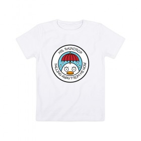 Детская футболка хлопок с принтом Mr Raindrop , 100% хлопок | круглый вырез горловины, полуприлегающий силуэт, длина до линии бедер | Тематика изображения на принте: anime | gin tama | gintama | аниме | гинтама
