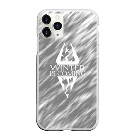 Чехол для iPhone 11 Pro матовый с принтом WINTER IS COMING , Силикон |  | Тематика изображения на принте: dovahkiin | fus ro dah | royal play | rpg | skyrim | tes | tes online | the elder scrolls | война | докавин | компьютерные игры | рпг