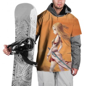Накидка на куртку 3D с принтом Yuuki Asuna , 100% полиэстер |  | art | online | sword | ветер | волосы | девушка | длинные | золотистые | мастера | меч | меча | онлайн