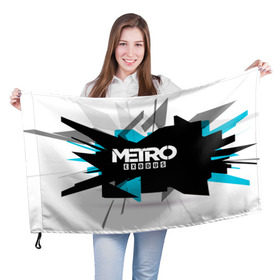 Флаг 3D с принтом Metro Exodus , 100% полиэстер | плотность ткани — 95 г/м2, размер — 67 х 109 см. Принт наносится с одной стороны | 2035 | exodus | metro | metro exodus | metro: exodus | survival horror | арт | артём | исход | метро | метро исход | метро:исход