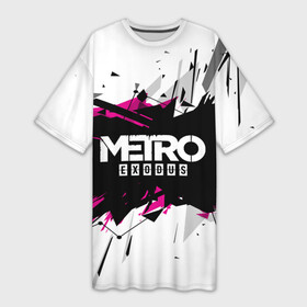 Платье-футболка 3D с принтом Metro Exodus 2018 ,  |  | 2035 | exodus | metro | metro exodus | metro: exodus | survival horror | арт | артём | исход | метро | метро исход | метро:исход