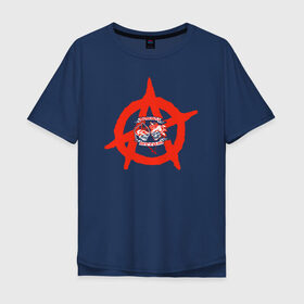 Мужская футболка хлопок Oversize с принтом Монгол Шуудан , 100% хлопок | свободный крой, круглый ворот, “спинка” длиннее передней части | монгол шуудан анархия анархо рок рок панк