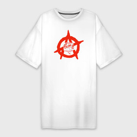 Платье-футболка хлопок с принтом Монгол Шуудан ,  |  | монгол шуудан анархия анархо рок рок панк