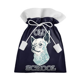 Подарочный 3D мешок с принтом Old school Chihuahua , 100% полиэстер | Размер: 29*39 см | Тематика изображения на принте: chihuahua | dog | old school | tattoo | олдскул | собака | тату | чихуахуа