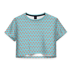Женская футболка 3D укороченная с принтом BTS - IDOL - (RM) , 100% полиэстер | круглая горловина, длина футболки до линии талии, рукава с отворотами | k pop | rm | арэм | джун | ким | корейцы | нам | орнамент | узор