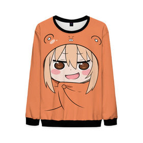 Мужской свитшот 3D с принтом Himouto! Umaru-chan , 100% полиэстер с мягким внутренним слоем | круглый вырез горловины, мягкая резинка на манжетах и поясе, свободная посадка по фигуре | himouto umaru chan | himouto umaruchan | komaru | my two faced little sister | tanukichi | u.m.r. | umaru doma | двуличная сестрёнка умару | умару дома