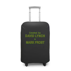 Чехол для чемодана 3D с принтом Created by Lynch & Frost , 86% полиэфир, 14% спандекс | двустороннее нанесение принта, прорези для ручек и колес | david lynch | mark frost | twin peaks | твин пикс