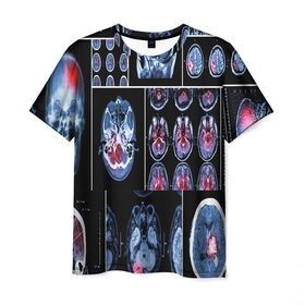 Мужская футболка 3D с принтом неврология , 100% полиэфир | прямой крой, круглый вырез горловины, длина до линии бедер | Тематика изображения на принте: 