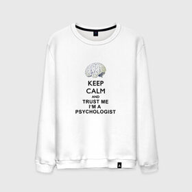 Мужской свитшот хлопок с принтом Keep calm , 100% хлопок |  | psychologist | психиатр | психиатрия | психолог | психотерапевт