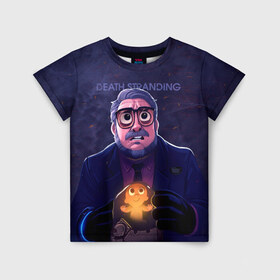 Детская футболка 3D с принтом Guillermo del Toro , 100% гипоаллергенный полиэфир | прямой крой, круглый вырез горловины, длина до линии бедер, чуть спущенное плечо, ткань немного тянется | Тематика изображения на принте: 