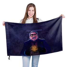 Флаг 3D с принтом Guillermo del Toro , 100% полиэстер | плотность ткани — 95 г/м2, размер — 67 х 109 см. Принт наносится с одной стороны | 