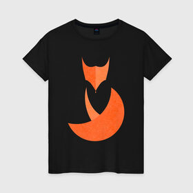 Женская футболка хлопок с принтом FOX , 100% хлопок | прямой крой, круглый вырез горловины, длина до линии бедер, слегка спущенное плечо | fox | геометрия | животное | круги | лапы | лис | лиса | минимализм | хвост