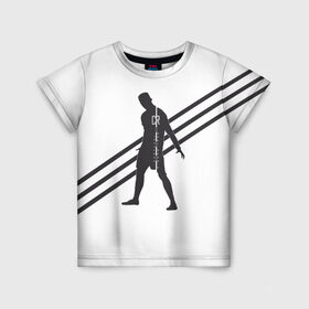 Детская футболка 3D с принтом Ronaldo , 100% гипоаллергенный полиэфир | прямой крой, круглый вырез горловины, длина до линии бедер, чуть спущенное плечо, ткань немного тянется | 