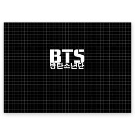 Поздравительная открытка с принтом BTS , 100% бумага | плотность бумаги 280 г/м2, матовая, на обратной стороне линовка и место для марки
 | bts | bts army | j hope | jimin | jin | jungkook | k pop | rap monster | rapmon | suga | v | бтс | корея