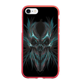 Чехол для iPhone 7/8 матовый с принтом Spirit of Darkness , Силикон | Область печати: задняя сторона чехла, без боковых панелей | дух | зло | призрак | скелет | темные силы | тьма | хэллоуин | череп