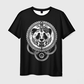 Мужская футболка 3D с принтом True Panda , 100% полиэфир | прямой крой, круглый вырез горловины, длина до линии бедер | bear | bears | panda | tattoo | медведи | медведь | нож | панда | панды | роза | тату | татуировка