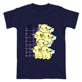 Мужская футболка хлопок с принтом Пикачу , 100% хлопок | прямой крой, круглый вырез горловины, длина до линии бедер, слегка спущенное плечо. | anime | japan | pikachu | pokemon | tumbler | webpunk