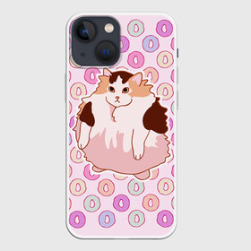 Чехол для iPhone 13 mini с принтом Loops ,  |  | cat | fat | internet | loops | meme | интернет | кот | лупс | мем