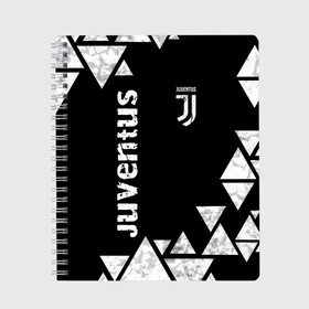 Тетрадь с принтом Juventus Black and White , 100% бумага | 48 листов, плотность листов — 60 г/м2, плотность картонной обложки — 250 г/м2. Листы скреплены сбоку удобной пружинной спиралью. Уголки страниц и обложки скругленные. Цвет линий — светло-серый
 | Тематика изображения на принте: club | football | juventus | белый | италия | клуб | форма | черный | ювентус