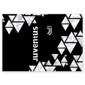 Поздравительная открытка с принтом Juventus Black and White , 100% бумага | плотность бумаги 280 г/м2, матовая, на обратной стороне линовка и место для марки
 | Тематика изображения на принте: club | football | juventus | белый | италия | клуб | форма | черный | ювентус