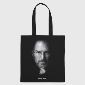 Шоппер 3D с принтом Steve Jobs , 100% полиэстер | Плотность: 200 г/м2; Размер: 34×35 см; Высота лямок: 30 см | iphone | steve jobs | стив джобс | эппл