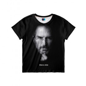Детская футболка 3D с принтом Steve Jobs , 100% гипоаллергенный полиэфир | прямой крой, круглый вырез горловины, длина до линии бедер, чуть спущенное плечо, ткань немного тянется | iphone | steve jobs | стив джобс | эппл