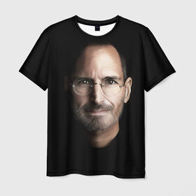 Мужская футболка 3D с принтом Стив Джобс , 100% полиэфир | прямой крой, круглый вырез горловины, длина до линии бедер | Тематика изображения на принте: iphone | steve jobs | стив джобс | эппл