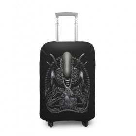 Чехол для чемодана 3D с принтом Чужой и Его Прелесть , 86% полиэфир, 14% спандекс | двустороннее нанесение принта, прорези для ручек и колес | alien | aliens | horror | predator | ufo | инопланетяне | инопланетянин | нло | пришелец | пришельцы | ужасы | фантастика | хищник | чужой