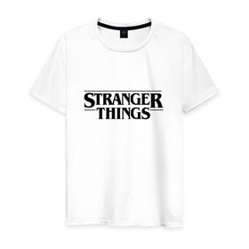 Мужская футболка хлопок с принтом STRANGER THINGS , 100% хлопок | прямой крой, круглый вырез горловины, длина до линии бедер, слегка спущенное плечо. | 011 | netflix | stranger things | нетфликс | одиннадцатая | очень странные дела | сериалы