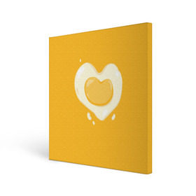 Холст квадратный с принтом Яичница Сердечко , 100% ПВХ |  | eggs | food | heart | love | white | yellow | белок | всмятку | еда | желток | любовь | сердечко | сердце | яичница | яйца