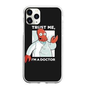 Чехол для iPhone 11 Pro матовый с принтом Зойдберг , Силикон |  | bender | futurama | mult | simpsons | zoidberg | бендер | зойдберг | мульт | мультик | мультфильм | симпсоны | футурама