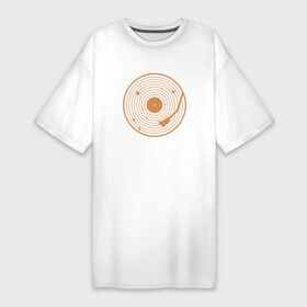 Платье-футболка хлопок с принтом Солнечная пластинка ,  |  | венера | геометрия | звук | земля | игла | кольца | круги | марс | меркурий | минимализм | планеты | пластинка | сатурн | солнечная пластинка | солнечная система | солнце | уран | юпитер