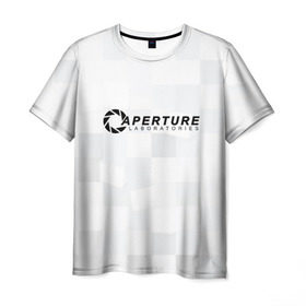 Мужская футболка 3D с принтом Aperture Labs , 100% полиэфир | прямой крой, круглый вырез горловины, длина до линии бедер | лаборатория | портал