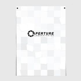 Постер с принтом Aperture Labs , 100% бумага
 | бумага, плотность 150 мг. Матовая, но за счет высокого коэффициента гладкости имеет небольшой блеск и дает на свету блики, но в отличии от глянцевой бумаги не покрыта лаком | Тематика изображения на принте: лаборатория | портал