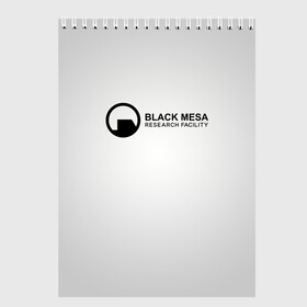Скетчбук с принтом Black Mesa , 100% бумага
 | 48 листов, плотность листов — 100 г/м2, плотность картонной обложки — 250 г/м2. Листы скреплены сверху удобной пружинной спиралью | Тематика изображения на принте: black mesa | half life | халф лайф | черная меса