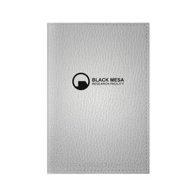 Обложка для паспорта матовая кожа с принтом Black Mesa , натуральная матовая кожа | размер 19,3 х 13,7 см; прозрачные пластиковые крепления | Тематика изображения на принте: black mesa | half life | халф лайф | черная меса