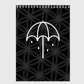 Скетчбук с принтом Bring Me The Horizon , 100% бумага
 | 48 листов, плотность листов — 100 г/м2, плотность картонной обложки — 250 г/м2. Листы скреплены сверху удобной пружинной спиралью | Тематика изображения на принте: bmth | bring | horizon | me | the | альтернатива | бринги | зонт | зонтик | метал | музыка | рок